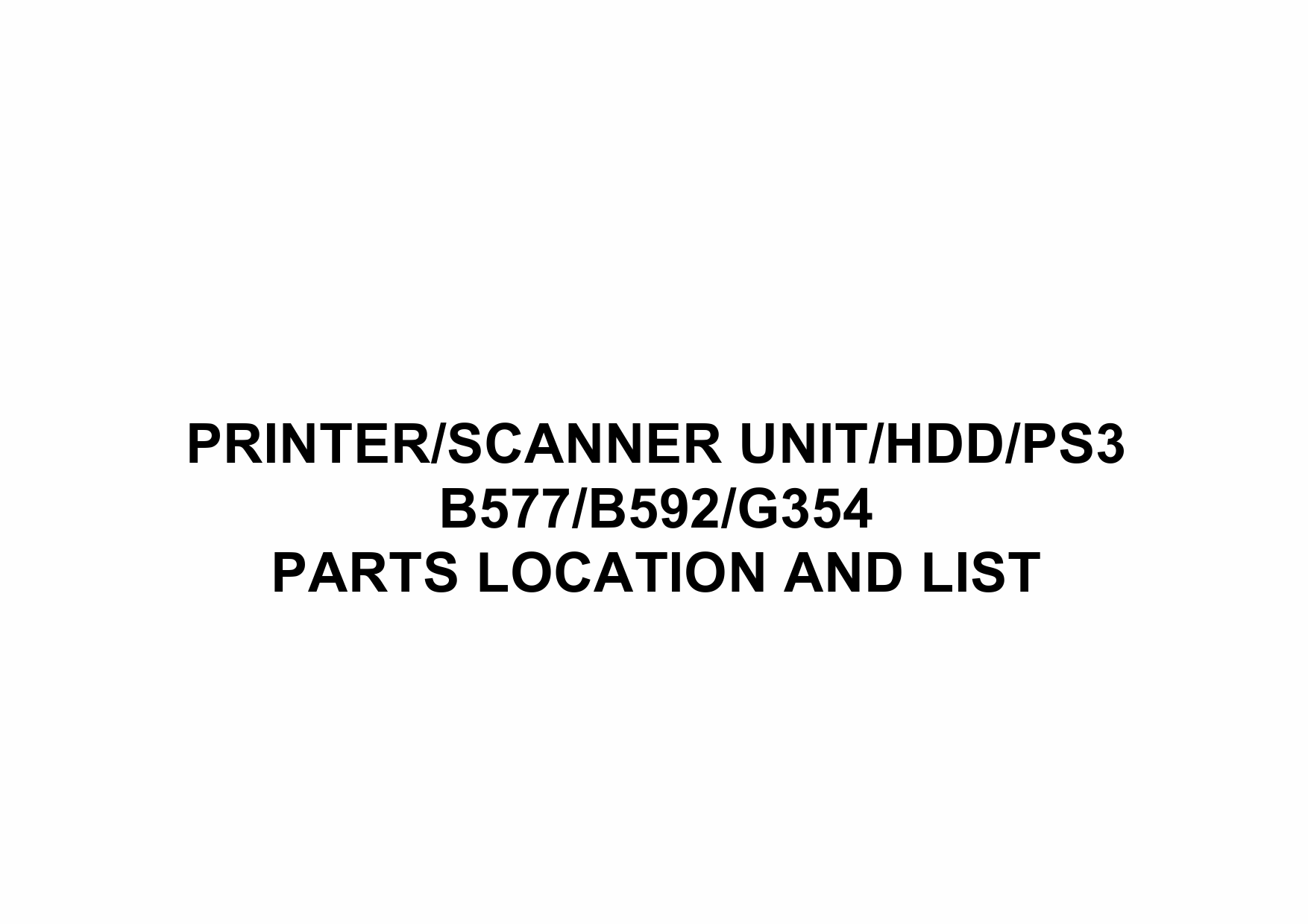 RICOH Options B577 B592 G354 PRINTER-SCANNER-UNIT-HDD-PS3 Parts Catalog PDF download-1